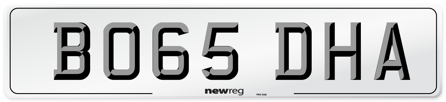 BO65 DHA Number Plate from New Reg